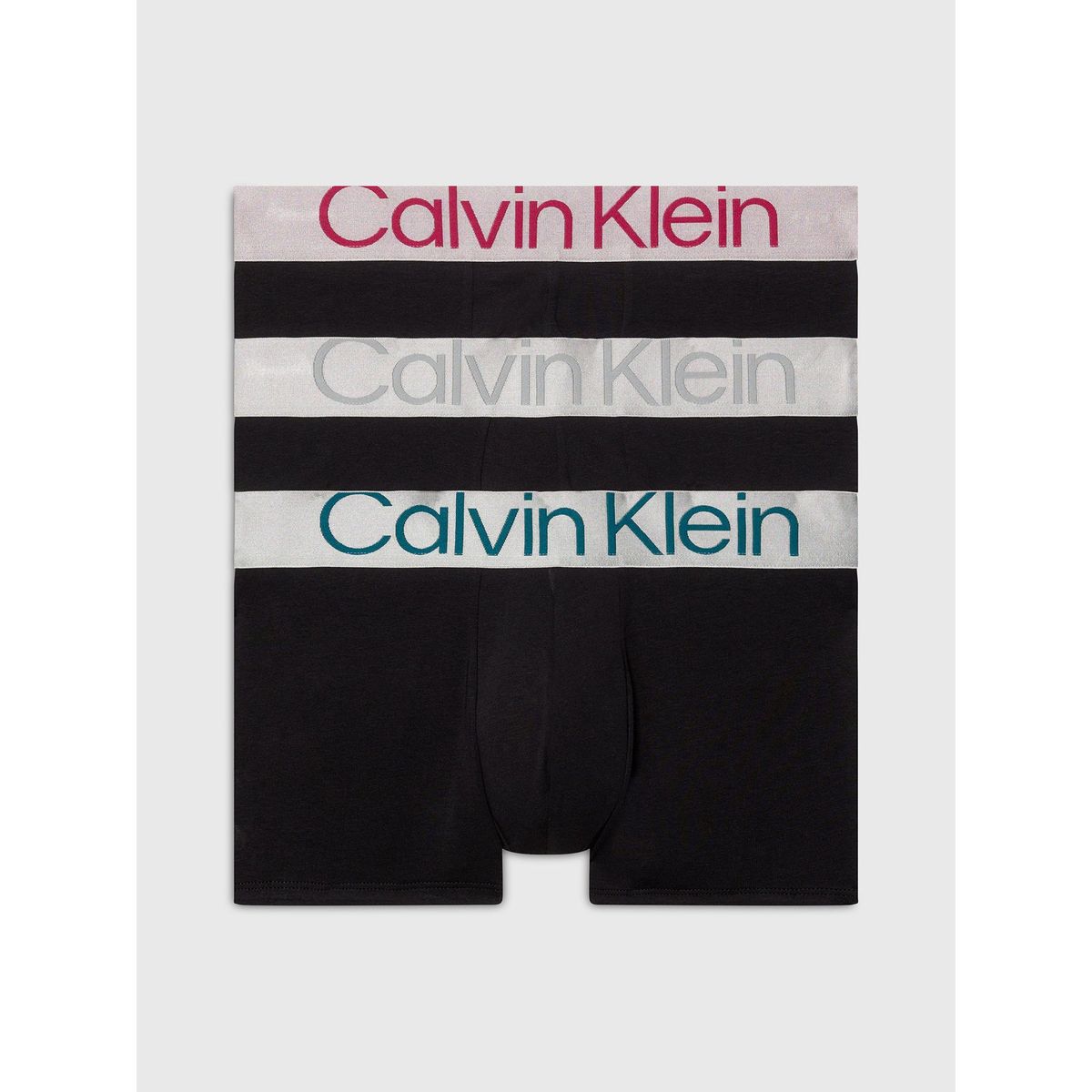CALVIN KLEIN - Pack 3 Bóxers Trunk Steel Cotton Multicolor Calvin Klein