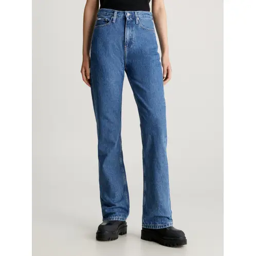 CALVIN KLEIN - Jeans High Rise Straight Azul
