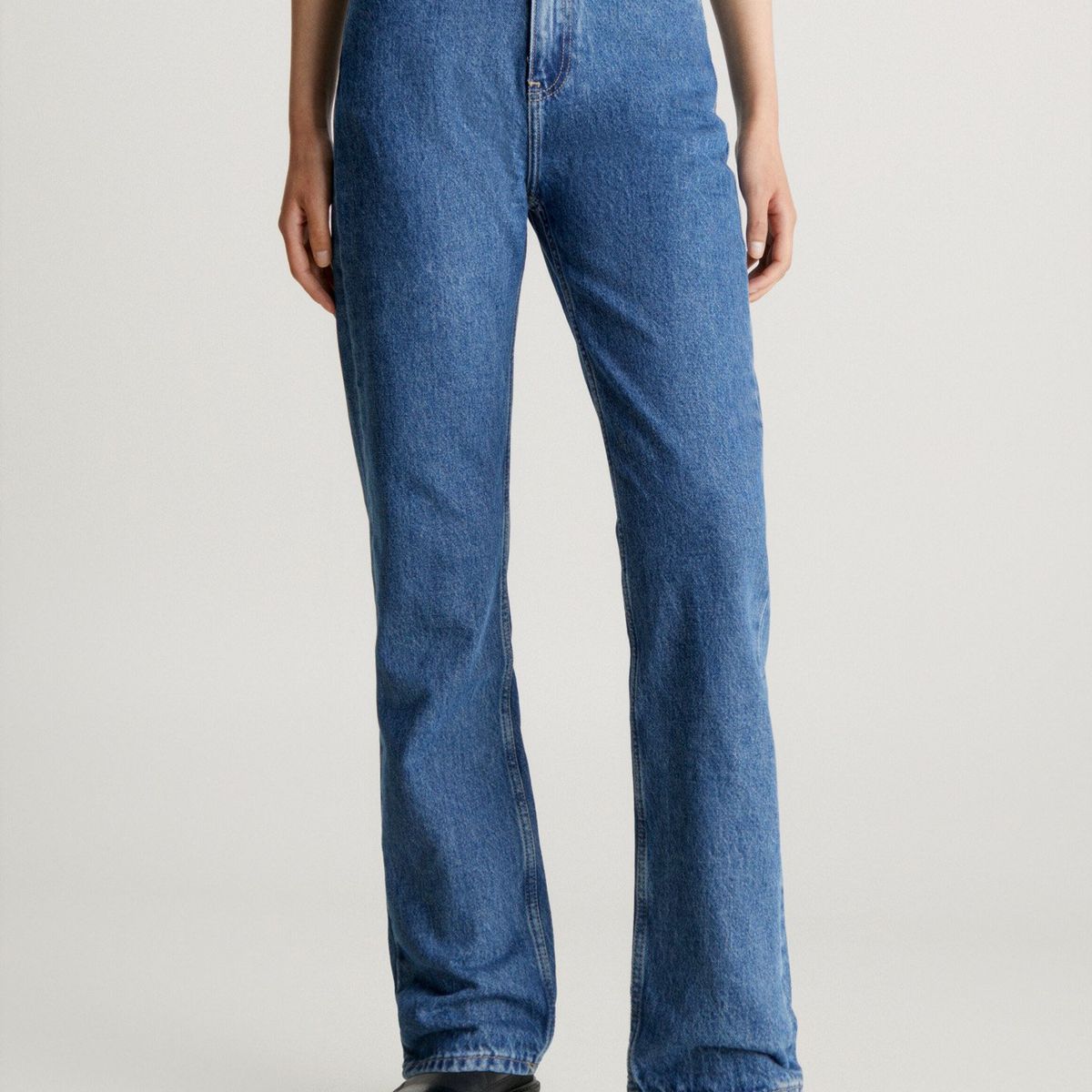 CALVIN KLEIN - Jeans High Rise Straight Azul Calvin Klein