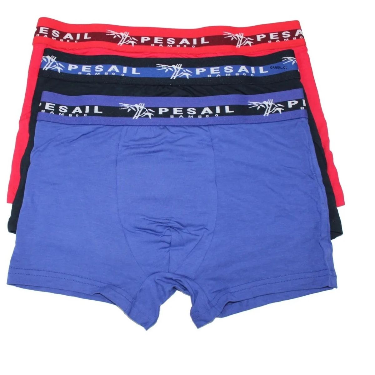GARSIL - 12 Boxer Con Fibra de Bambu Para Hombre - Diseño Liso