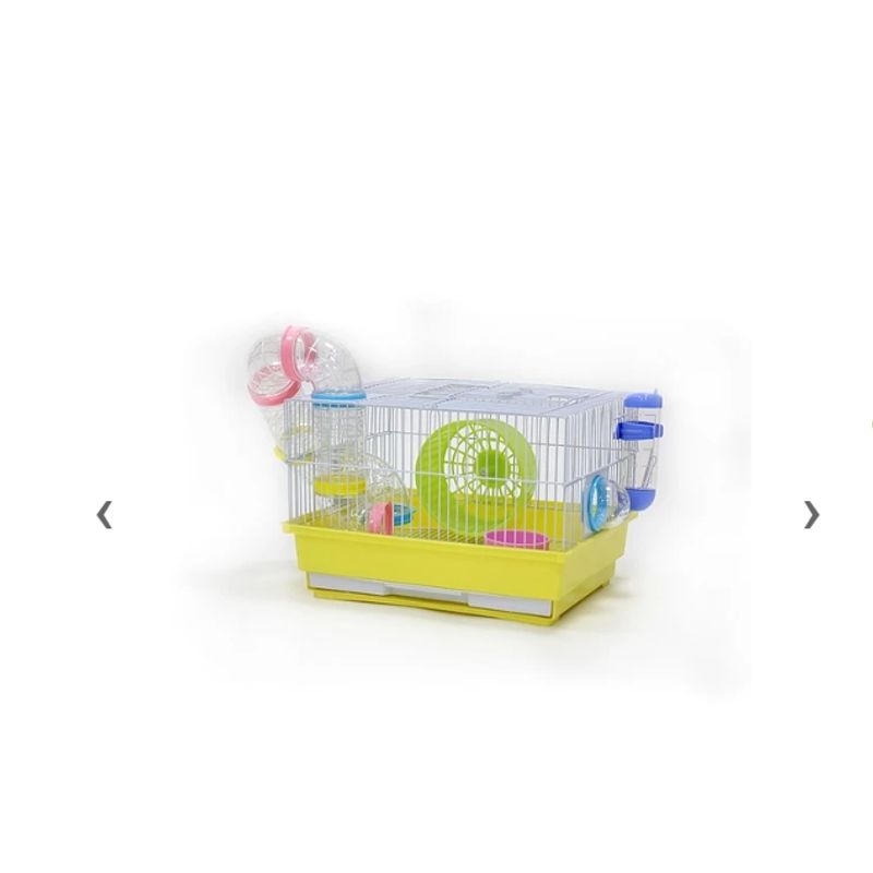 GENERICO - Jaula Hámster Con Laberintos Tubos Rueda Y Accesorios Verde