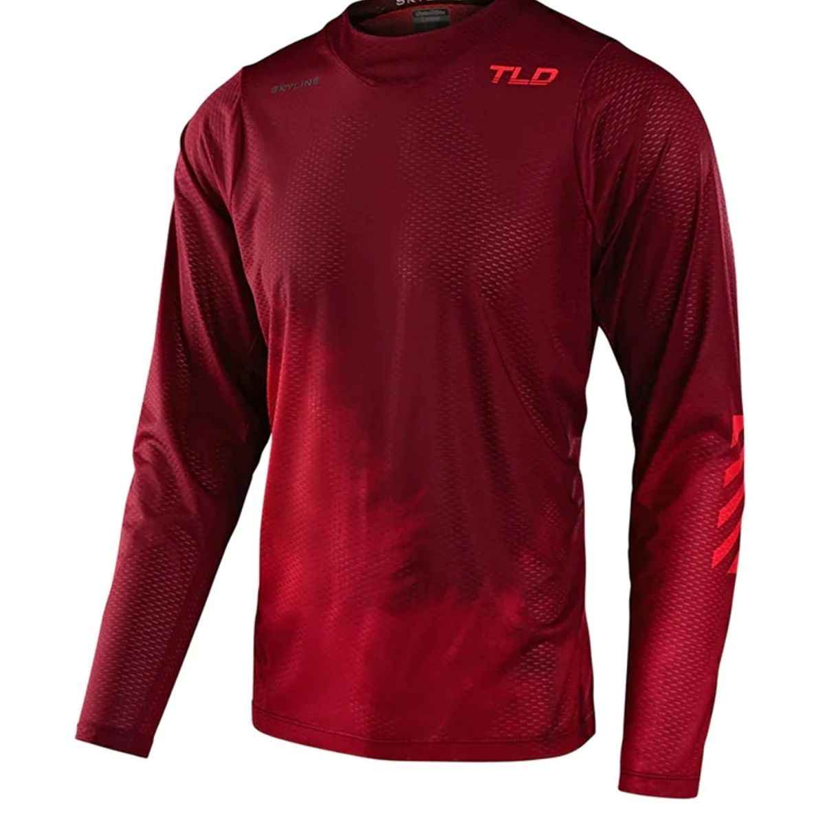 TROY LEE DESIGNS - Polera de Bicicleta Skyline Air LS Fades Burdeo Troy Lee Designs
