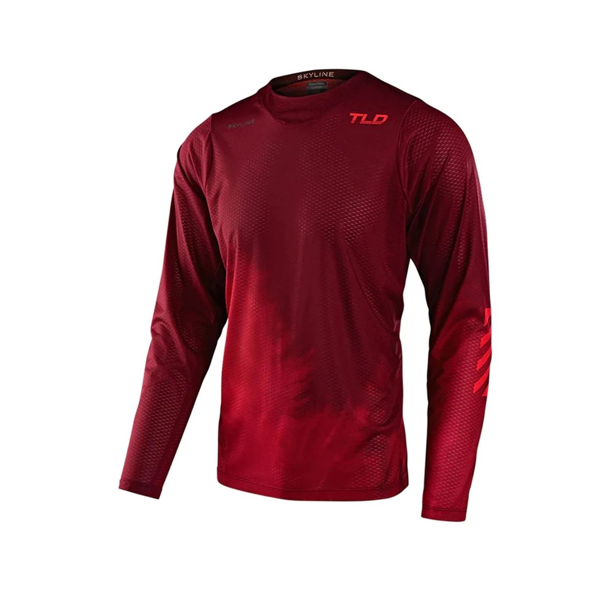 TROY LEE DESIGNS - Polera de Bicicleta Skyline Air LS Fades Burdeo Troy Lee Designs