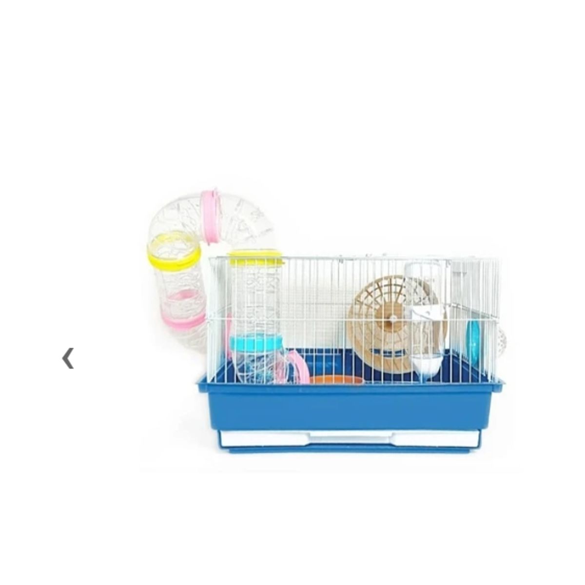 GENERICO - Jaula Hámster Con Laberintos Tubos Rueda Y Accesorios Azul