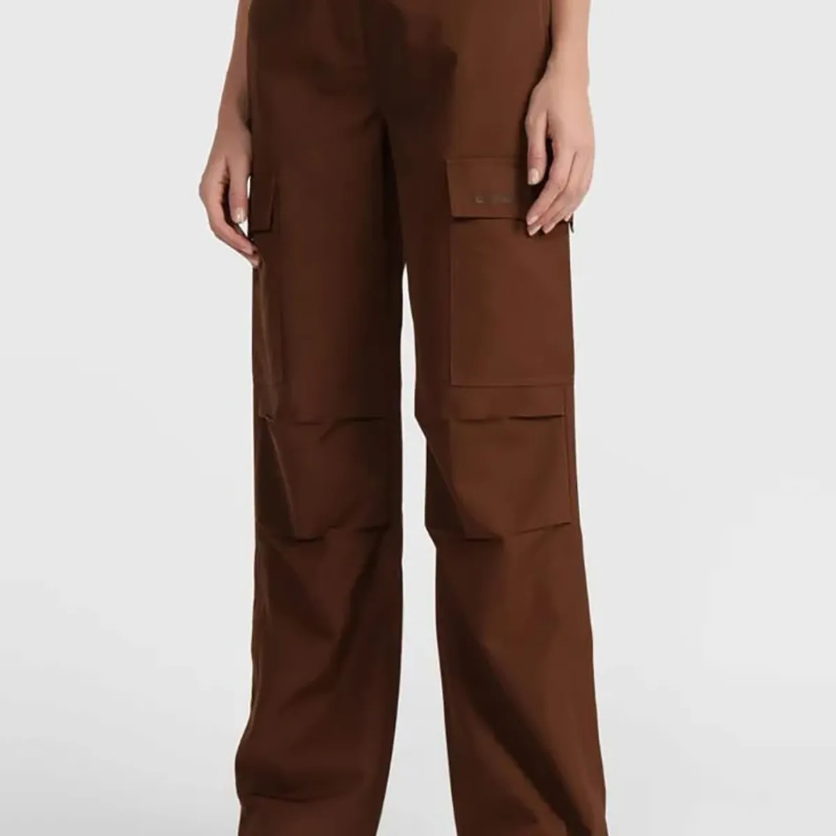 CALVIN KLEIN - Pantalón Cargo Zipped Loose Café Calvin Klein