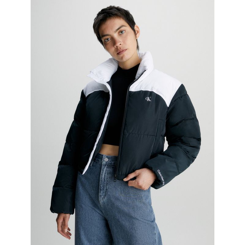 CALVIN KLEIN - Parka Non Down Cropped Negro Calvin Klein