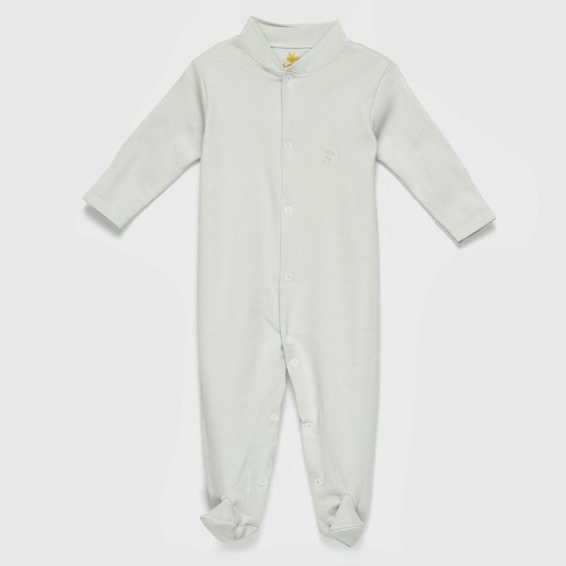 COYOTE KIDS - Enterito gris bordado algodón peruano - Gris