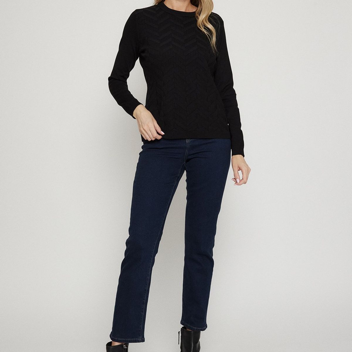 MA GRIFFE - Sweater Negro Mujer Magriffe