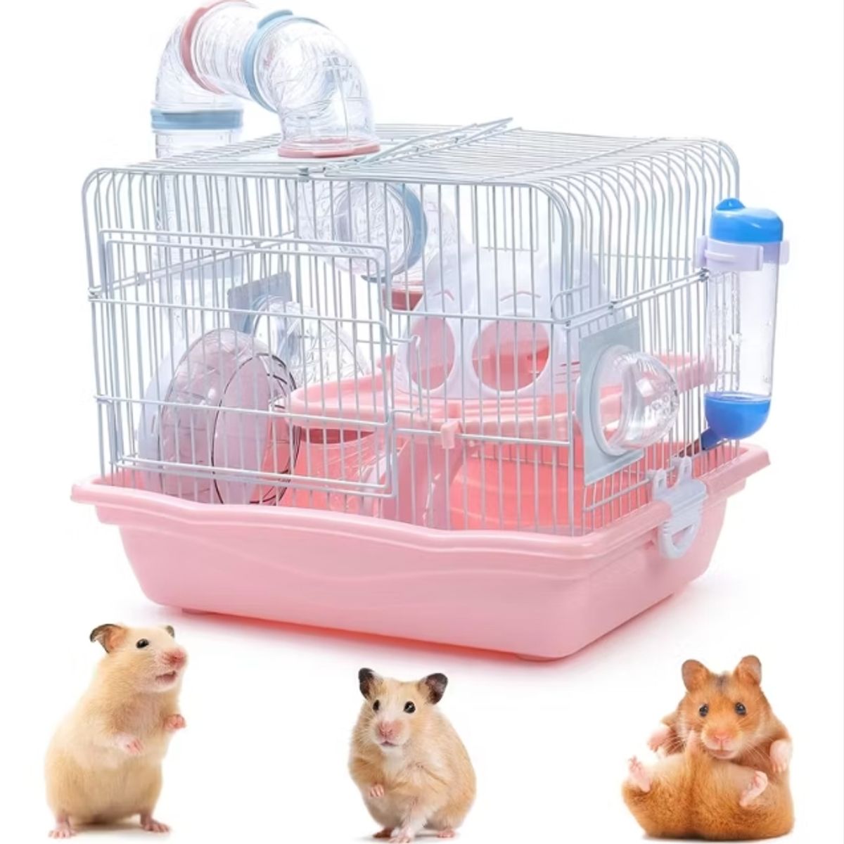 GENERICO - Jaula Para Hámster Con Túneles Divertidos Transportadora
