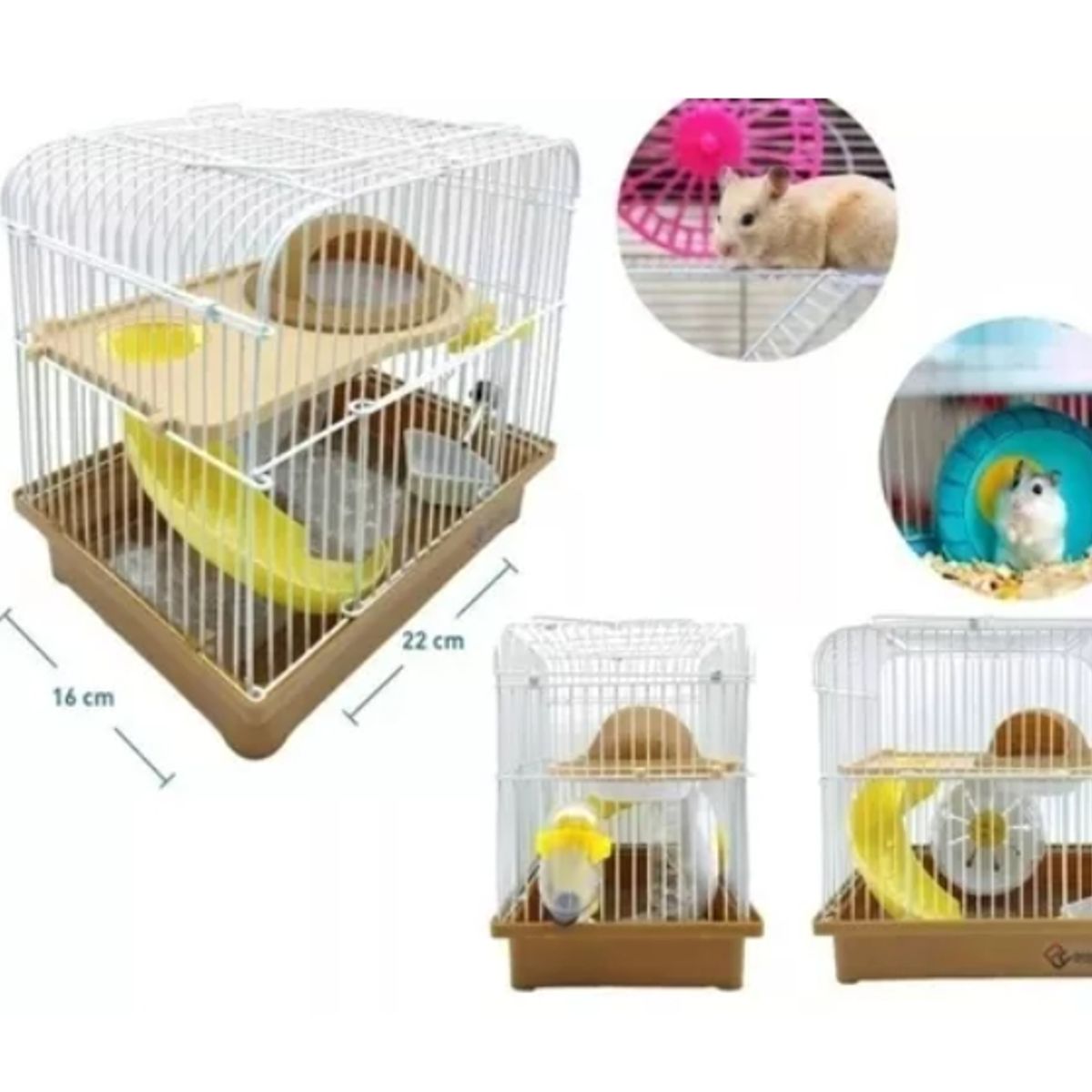 GENERICO - Jaula Casa Para Hamster Roedores Con Accesorios