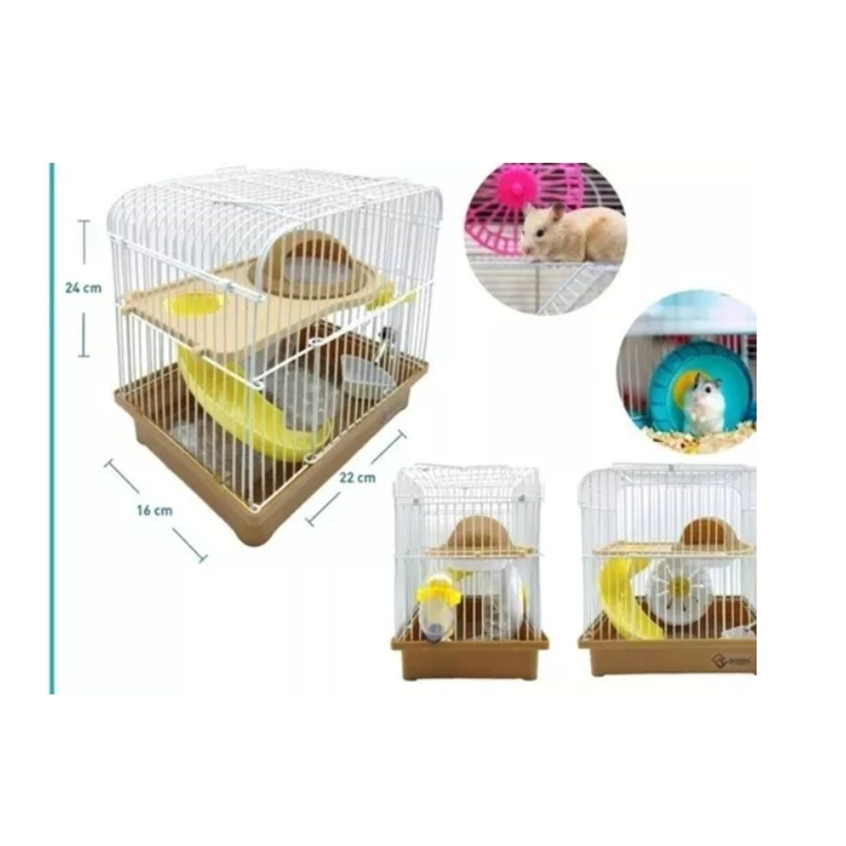 GENERICO - Jaula Casa Para Hamster Roedores Con Accesorios