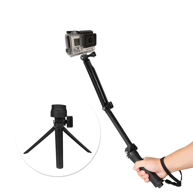 GENERICO - 3-WAY TRÍPODE MONÓPODO SUMERGIBLE PARA GOPRO