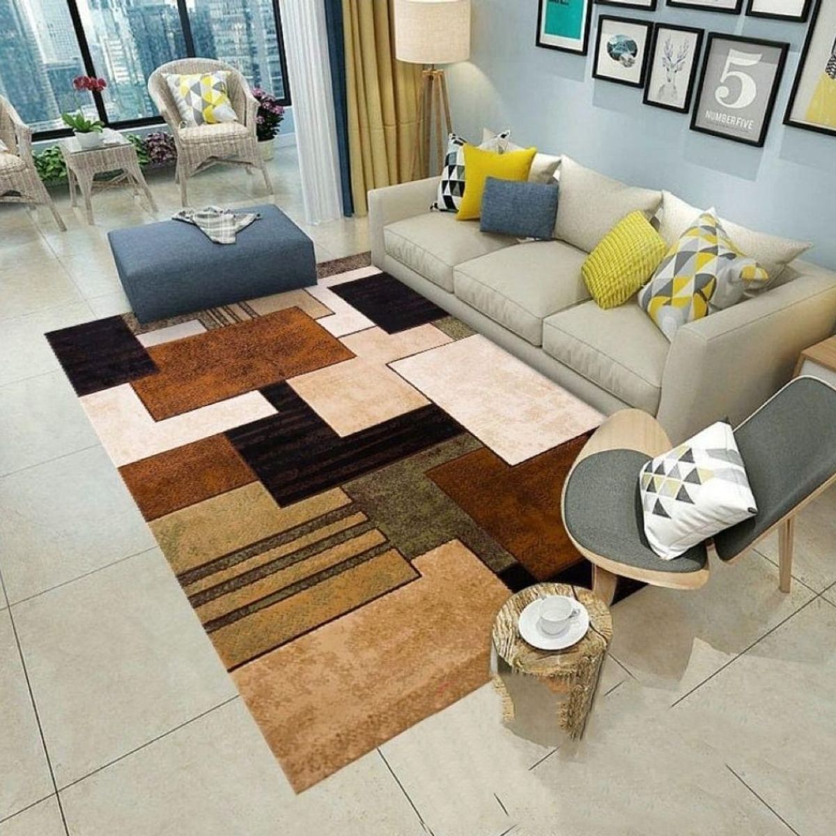 GENERICO - ALFOMBRAS RECTANGULAR CON DISEÑO 200X240 CM ILUSION 3D MARIA