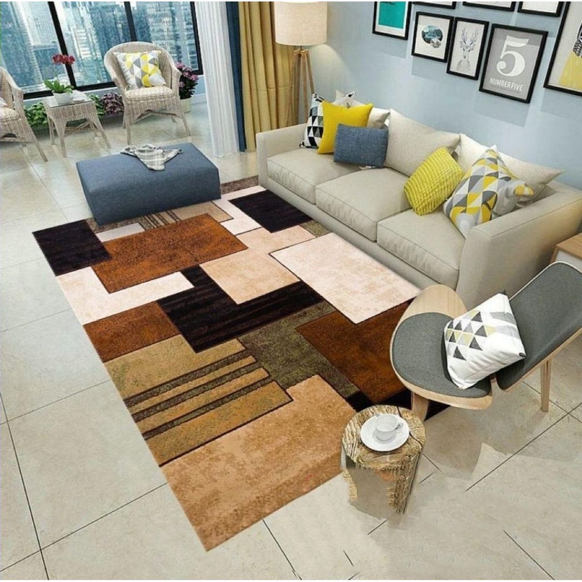 GENERICO - ALFOMBRAS RECTANGULAR CON DISEÑO 200X240 CM ILUSION 3D MARIA