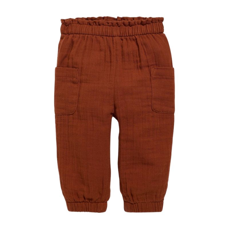 OLD NAVY - Buzo Cargo Doble Tejido Café Bebé OLD NAVY
