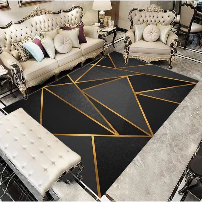 GENERICO - ALFOMBRAS CON DISEÑO DE RAYAS DORADA 200X240 CM ILUSION 3D TF