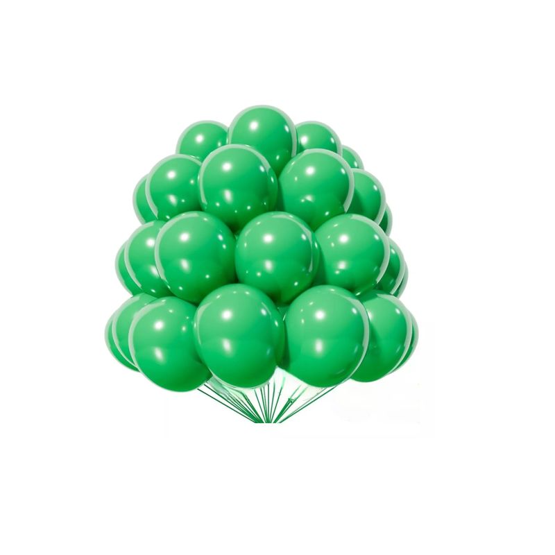 GENERICO - Set De 50 Globos Verde/ Medida 25 cm