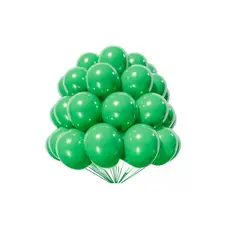 GENERICO - Set De 50 Globos Verde/ Medida 25 cm