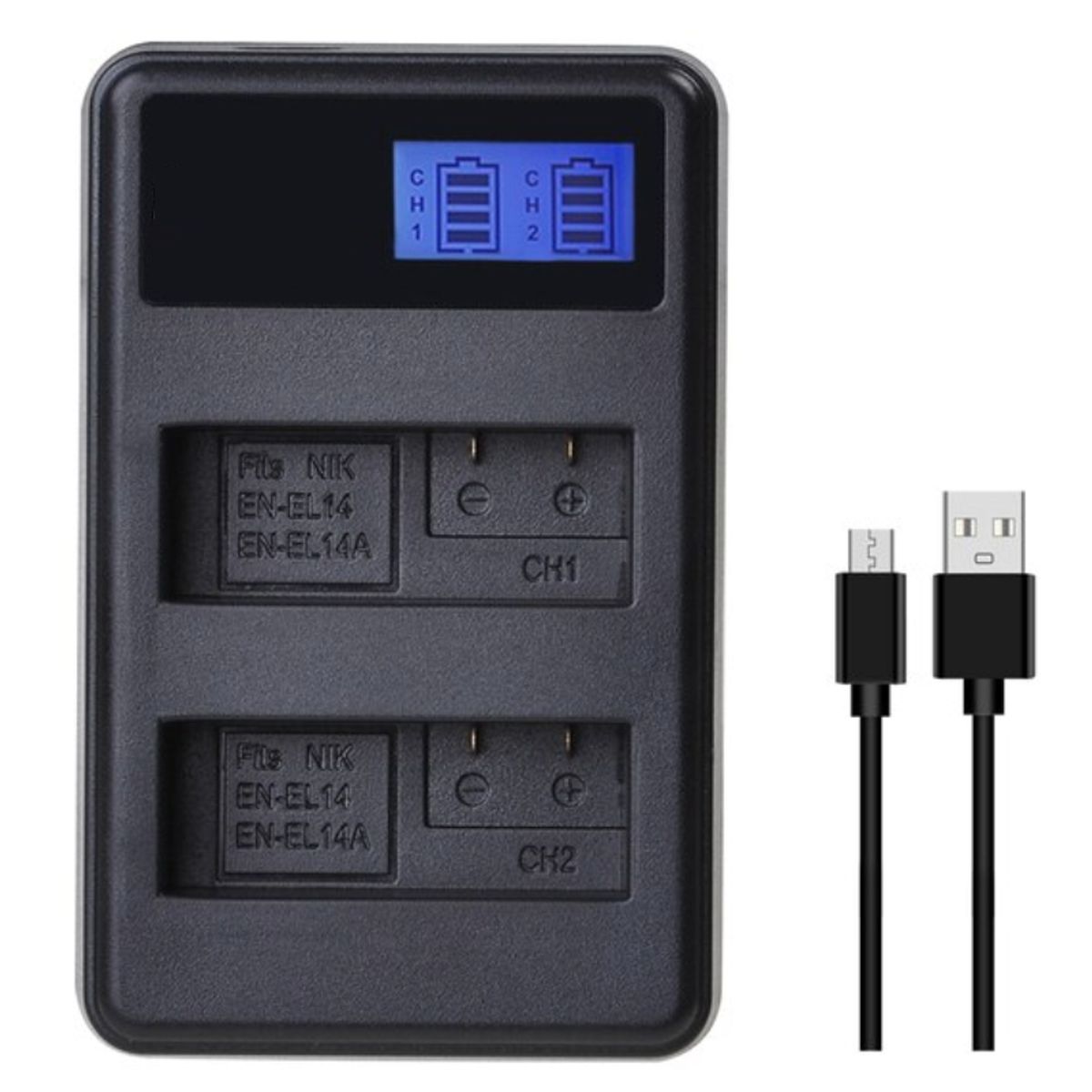 GENERICO - CARGADOR MH-24 DOBLE NIKON ALTERNATIVO PARA BATERÍA EN-EL14