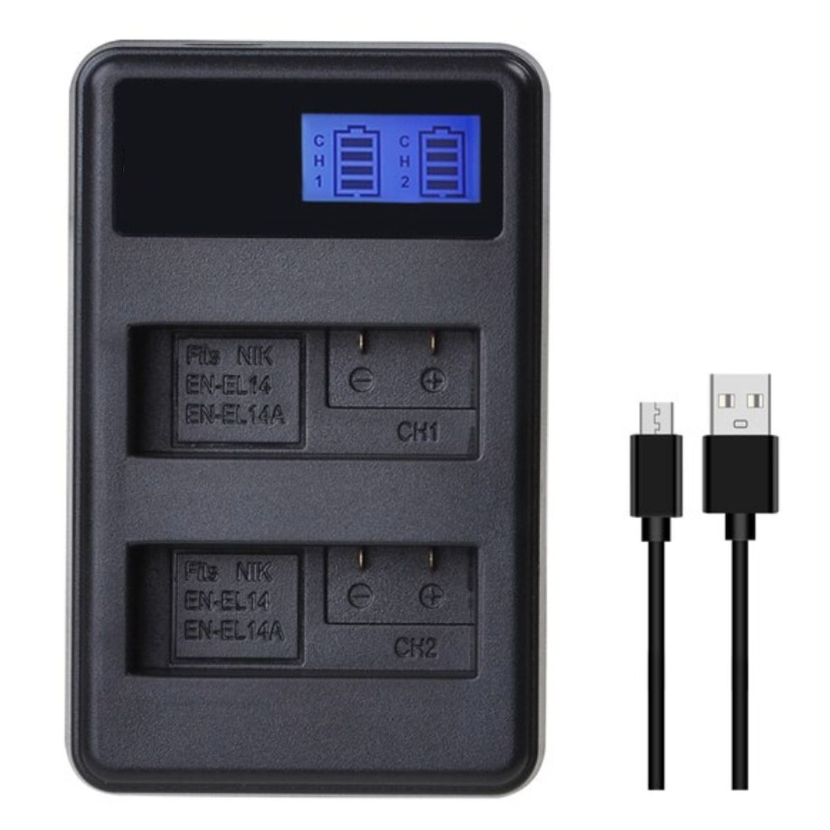 GENERICO - CARGADOR MH-24 DOBLE NIKON ALTERNATIVO PARA BATERÍA EN-EL14