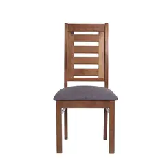 LATAM HOME - Silla Comedor Murcia Lino Gris Oscuro y Madera