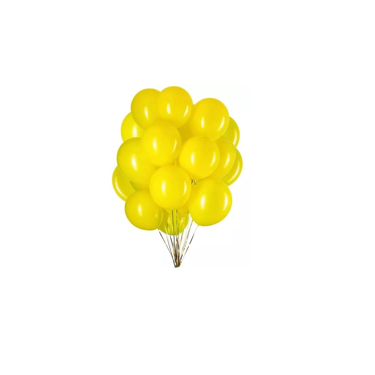GENERICO - Set De 50 Globos Amarillos / Medida 25 cm