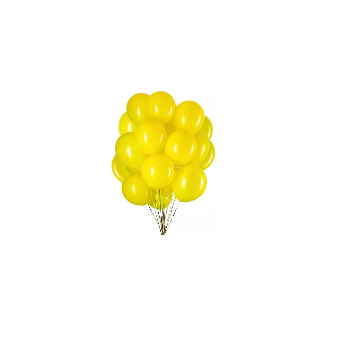 GENERICO - Set De 50 Globos Amarillos / Medida 25 cm