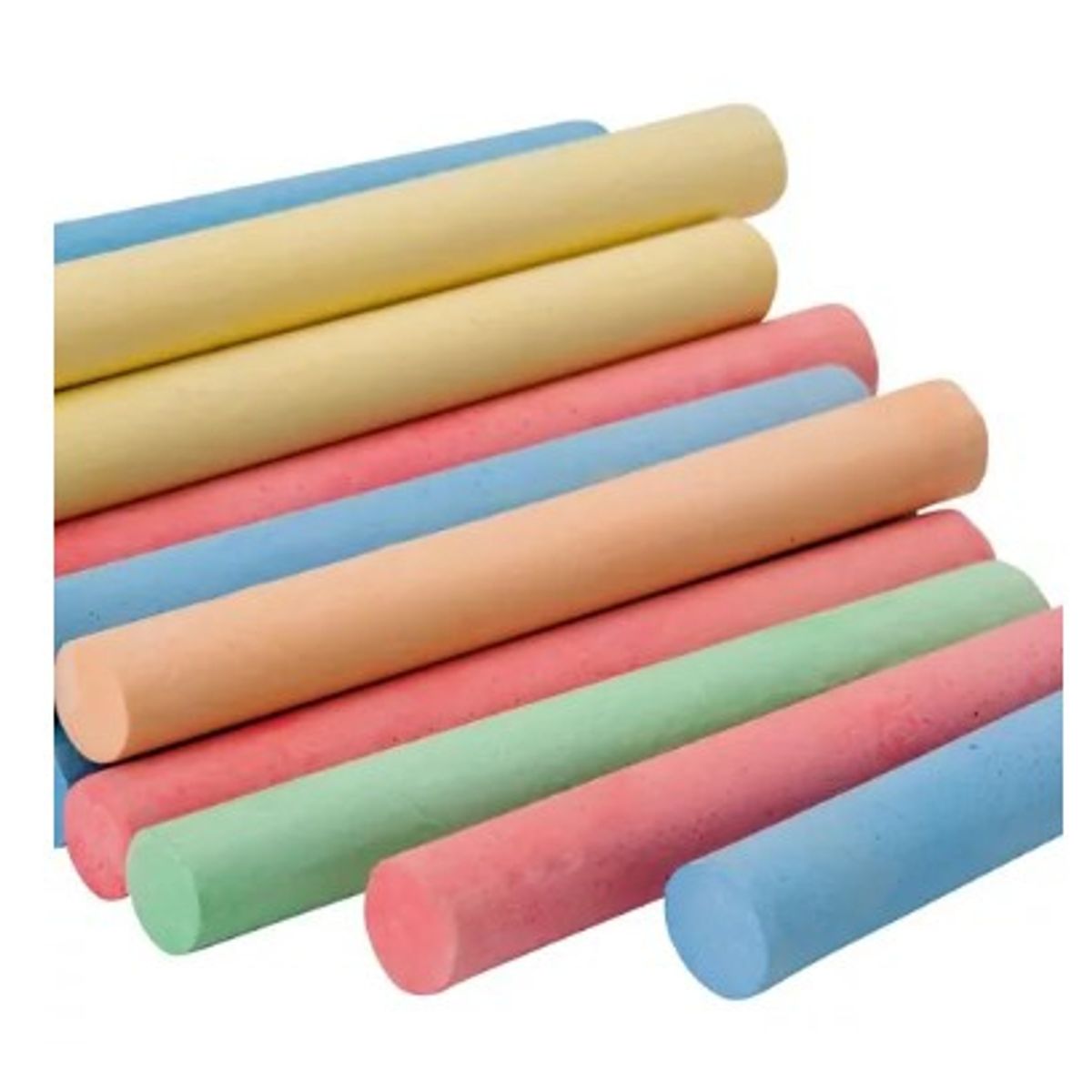 GENERICO - Set 12 Tizas + Lápiz Porta Tizas Práctico Limpio Fácil Uso