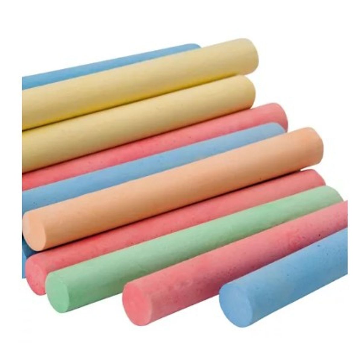 GENERICO - Set 12 Tizas + Lápiz Porta Tizas Práctico Limpio Fácil Uso