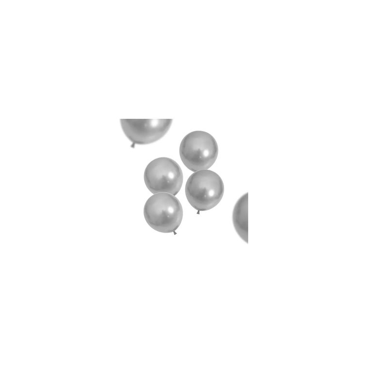 GENERICO - Set De 50 Globos Plateados / Medida 25 cm