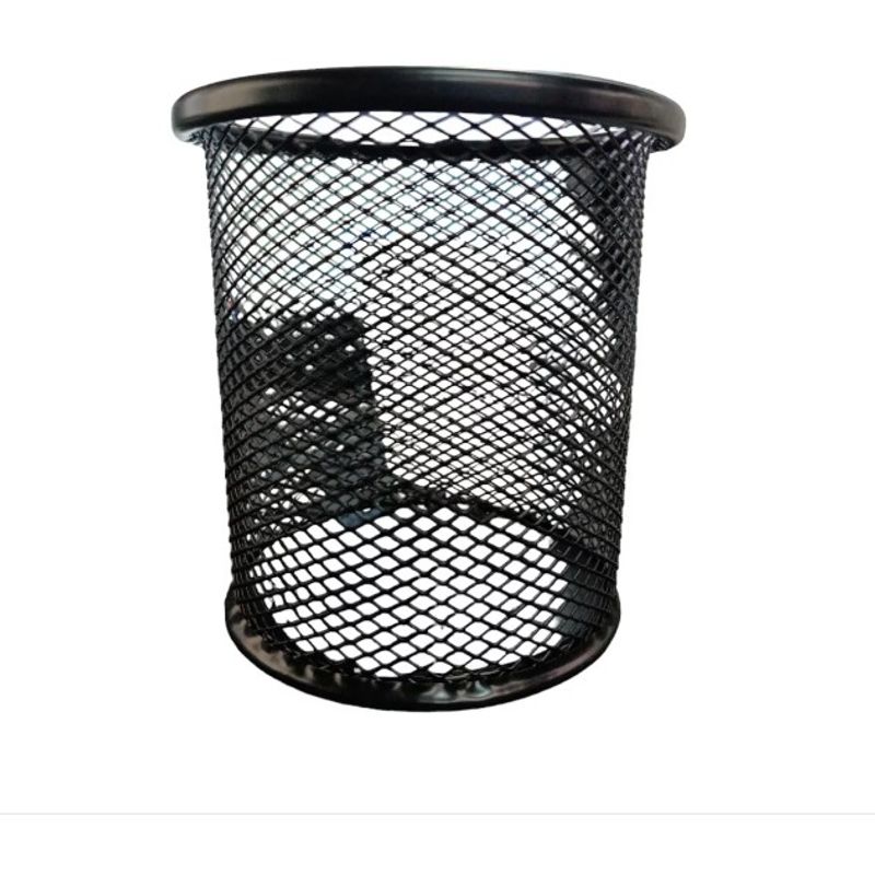 GENERICO - Porta Lápiz Malla Negra Metálico 80x98mm Isofit