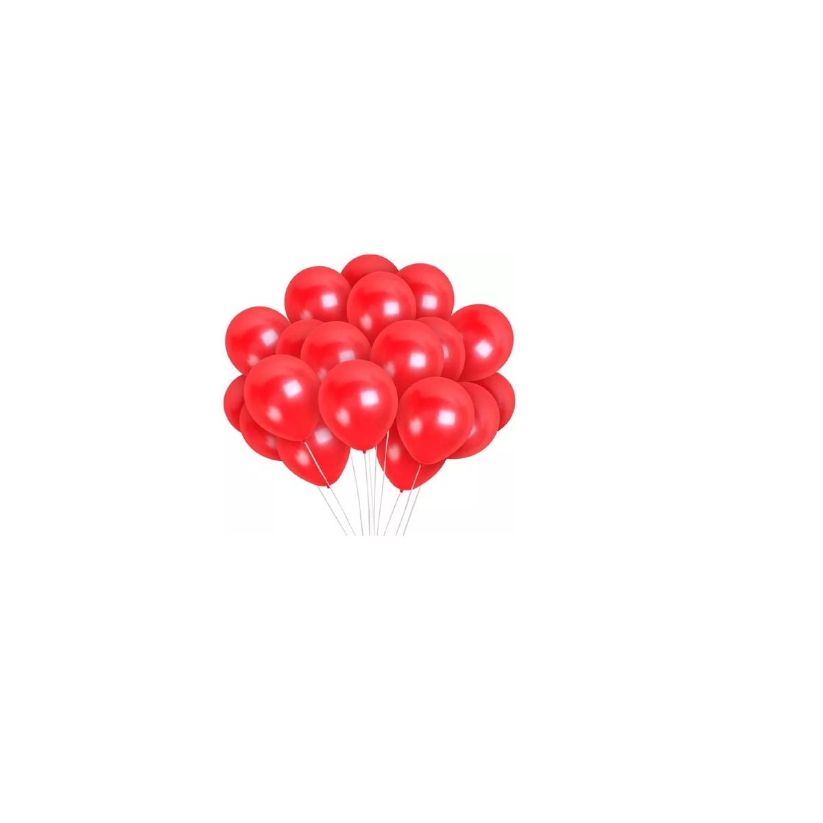 GENERICO - Set De 50 Globos Rojos / Medida 25 cm