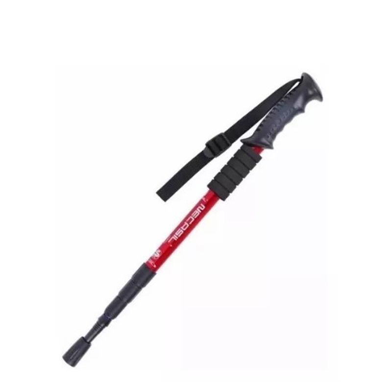 GENERICO - 1 Bastón Plegable Ligero Senderismo Treking Caminar Escalar Color Rojo