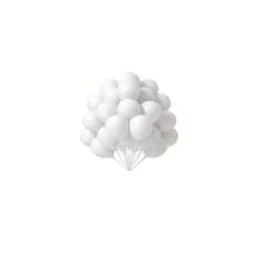 GENERICO - Set De 50 Globos Blanco / Medida 25 cm