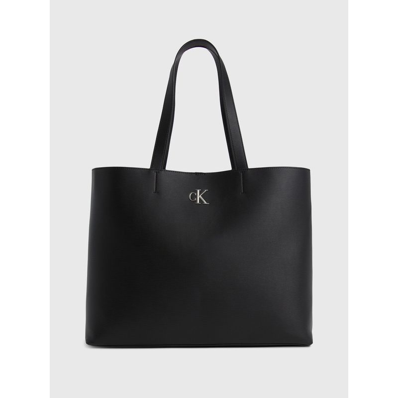CALVIN KLEIN - Cartera Tote Minimal Monogram Negro Calvin Klein