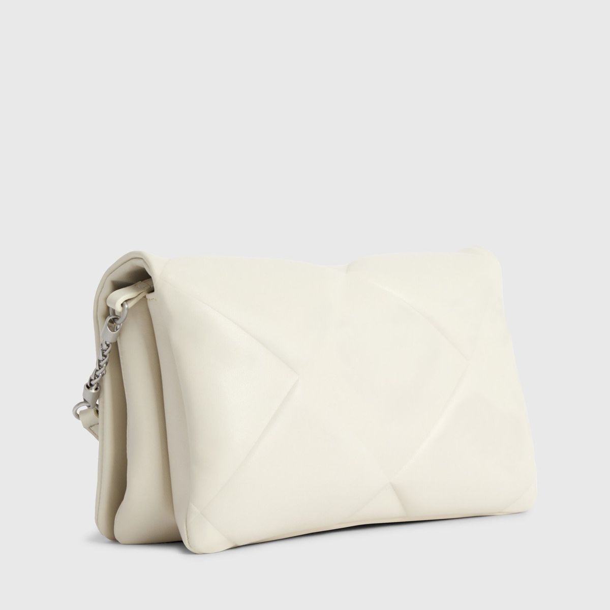 CALVIN KLEIN - Cartera Clutch Re-Lock Quilt Blanco Calvin Klein