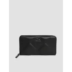 CALVIN KLEIN - Billetera Re-Lock Quilt Lg Negro