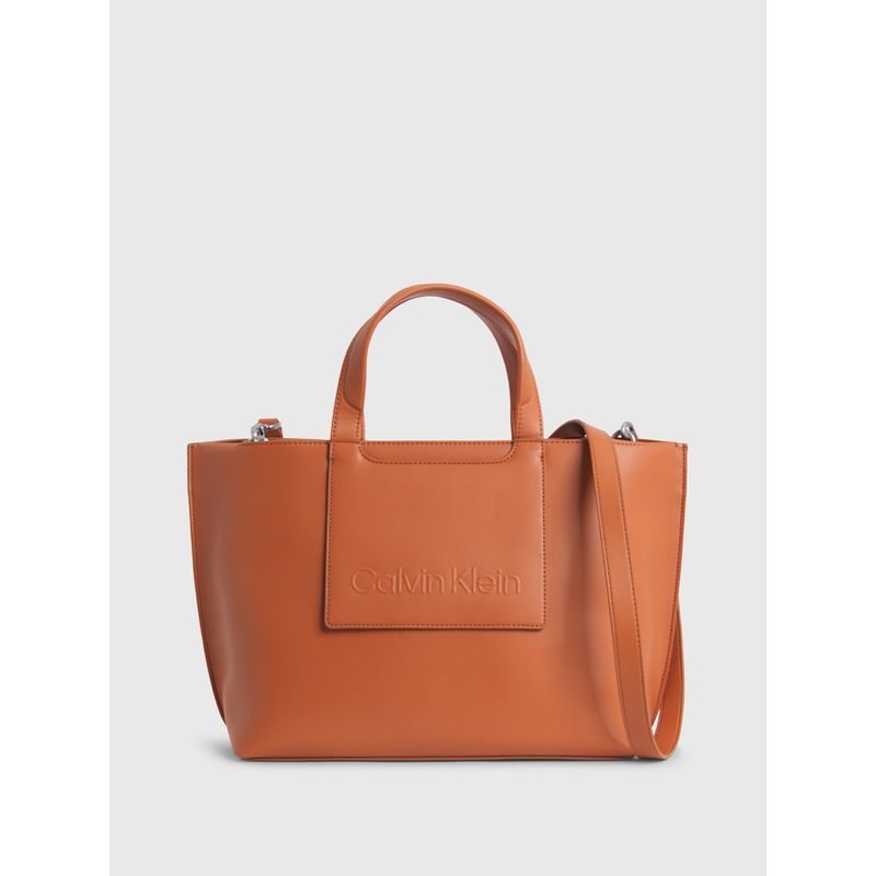 CALVIN KLEIN - Cartera Tote Ck Set Medium Naranja Calvin Klein