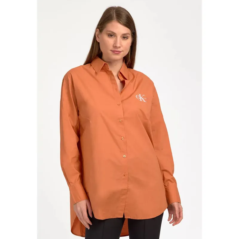 CALVIN KLEIN - Camisa Oversize Loose Monologo Naranja Calvin Klein
