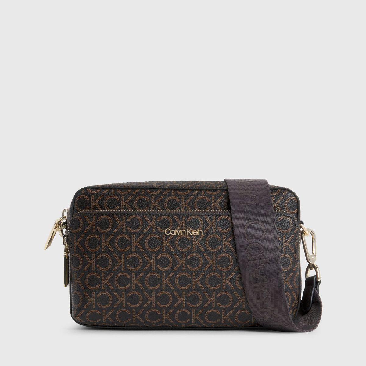 CALVIN KLEIN - Bandolera Ck Must Mono Café Calvin Klein