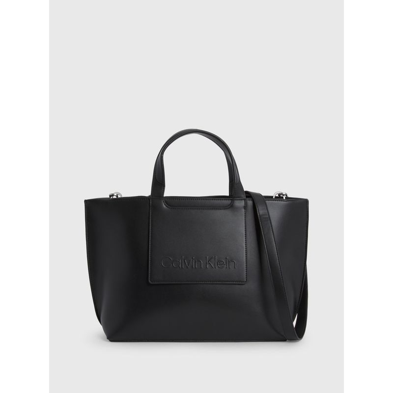 CALVIN KLEIN - Cartera Tote Ck Set Medium Negro Calvin Klein