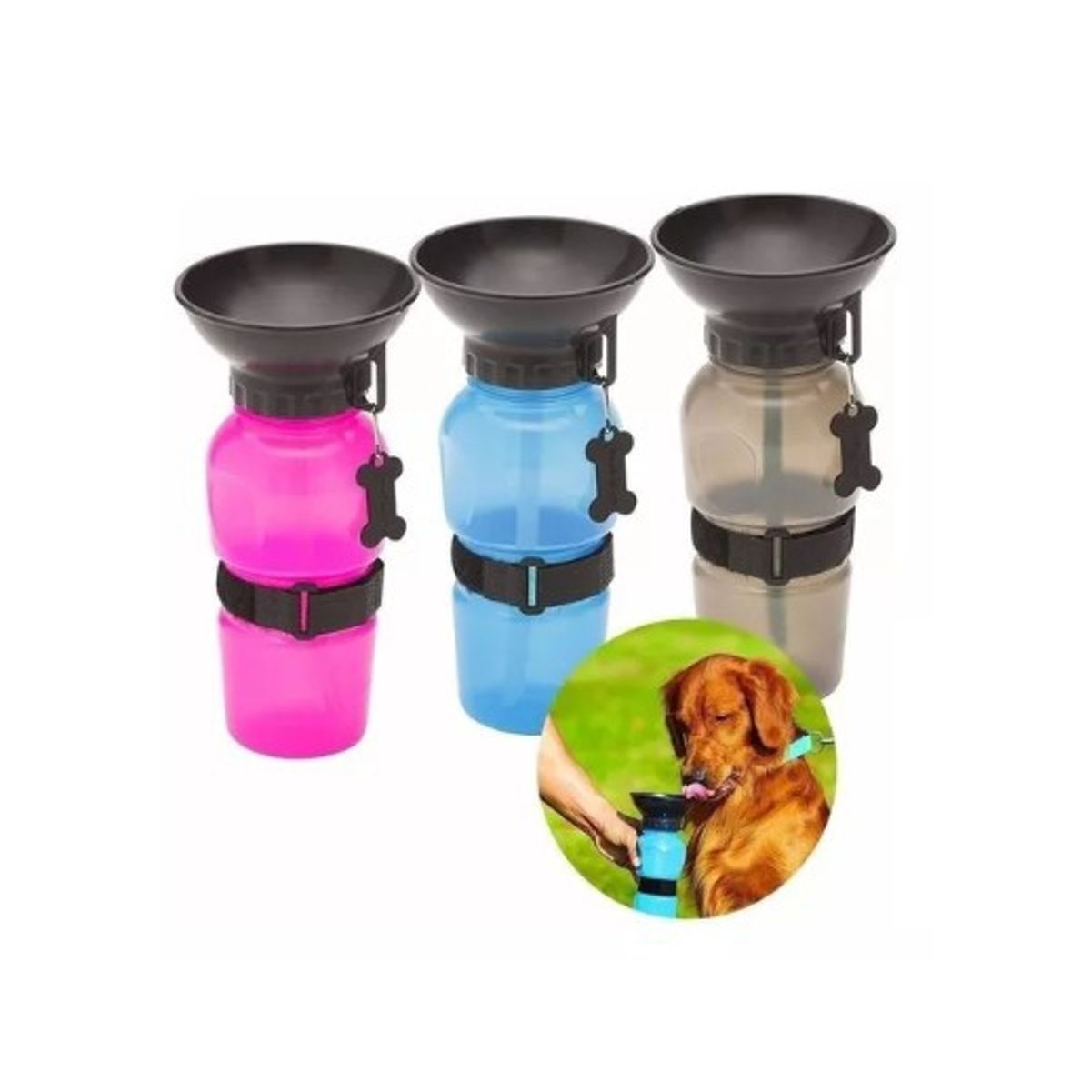 GENERICO - Bebedero Botella Agua Mascota Taza Hidratación Paseo