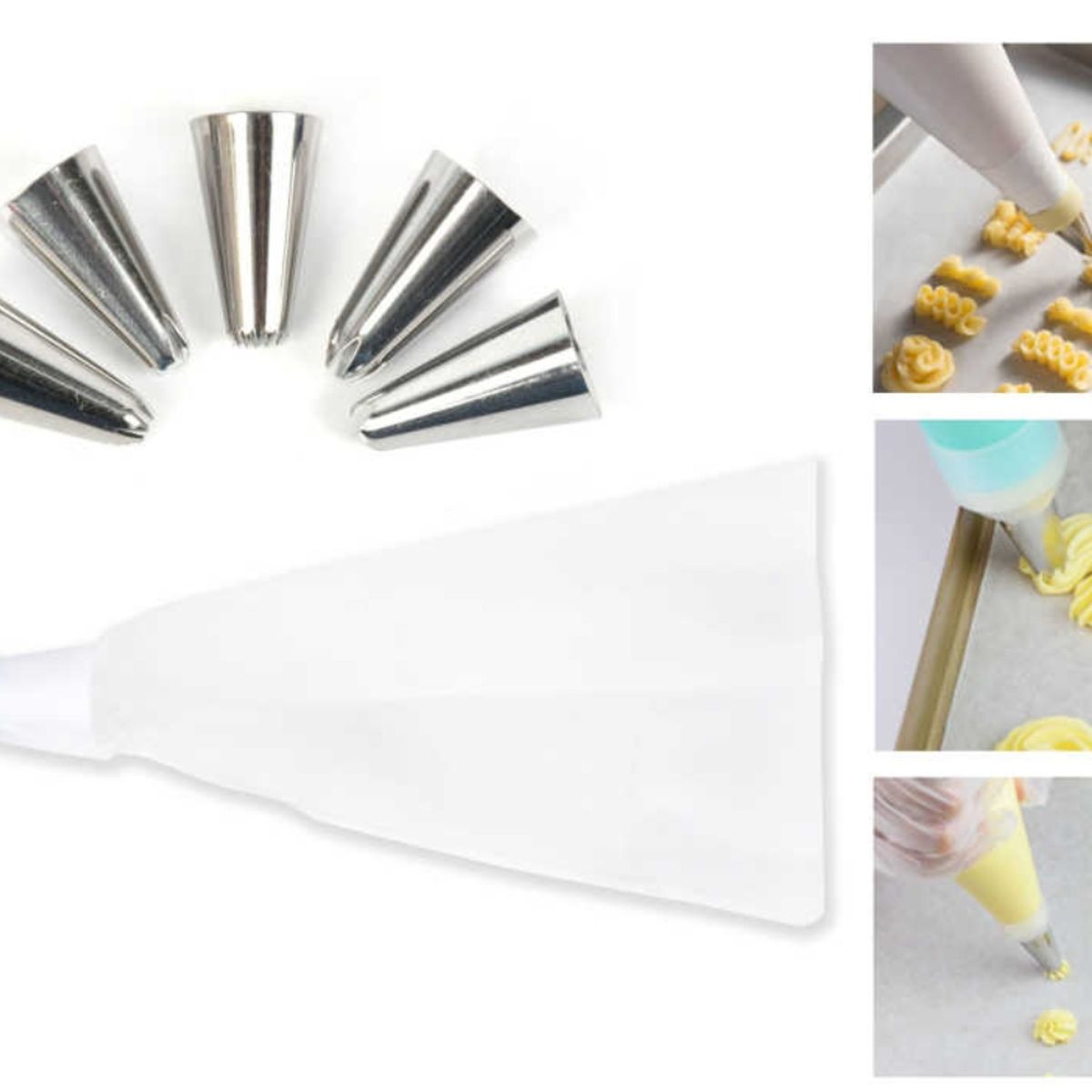 OEM - Set 2 Manga Pastelera Con Boquillas Decoración Repostería