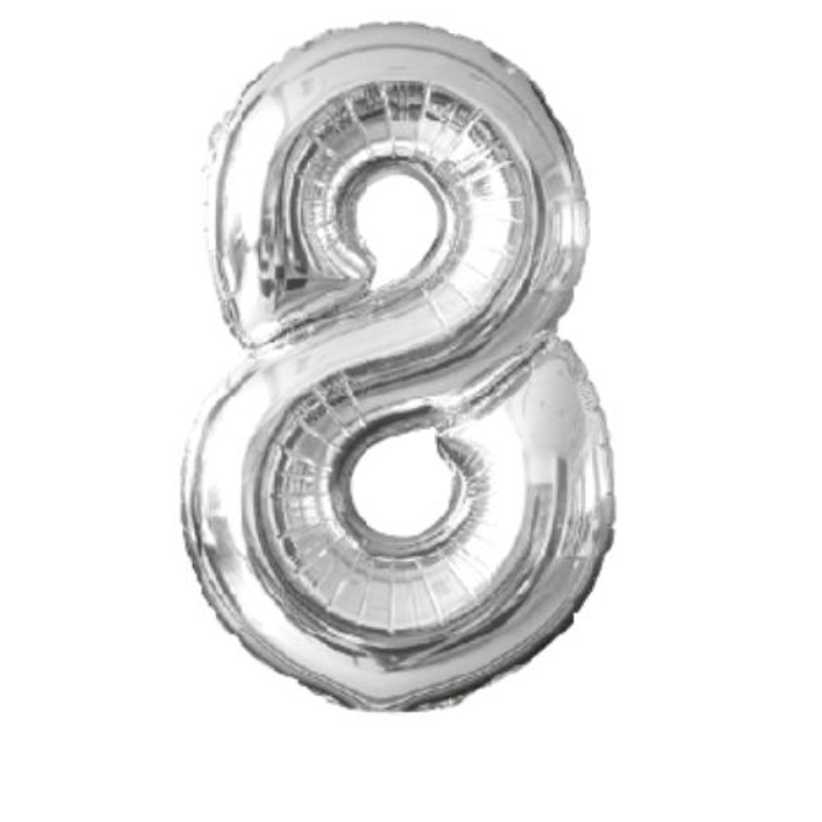 GENERICO - Globos Diseño Numero 8 Color Plateado 40 Cm