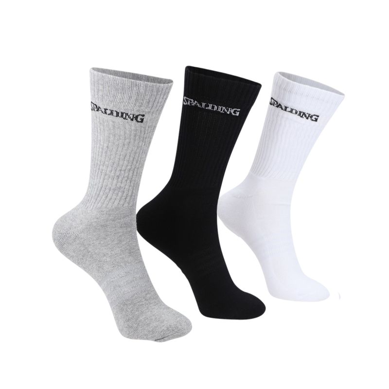 SPALDING - TRIPACK CALCETINES LARGOS 40-45 SPALDING BL-NE-GR