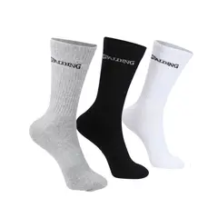 SPALDING - TRIPACK CALCETINES LARGOS 40-45 BL-NE-GR