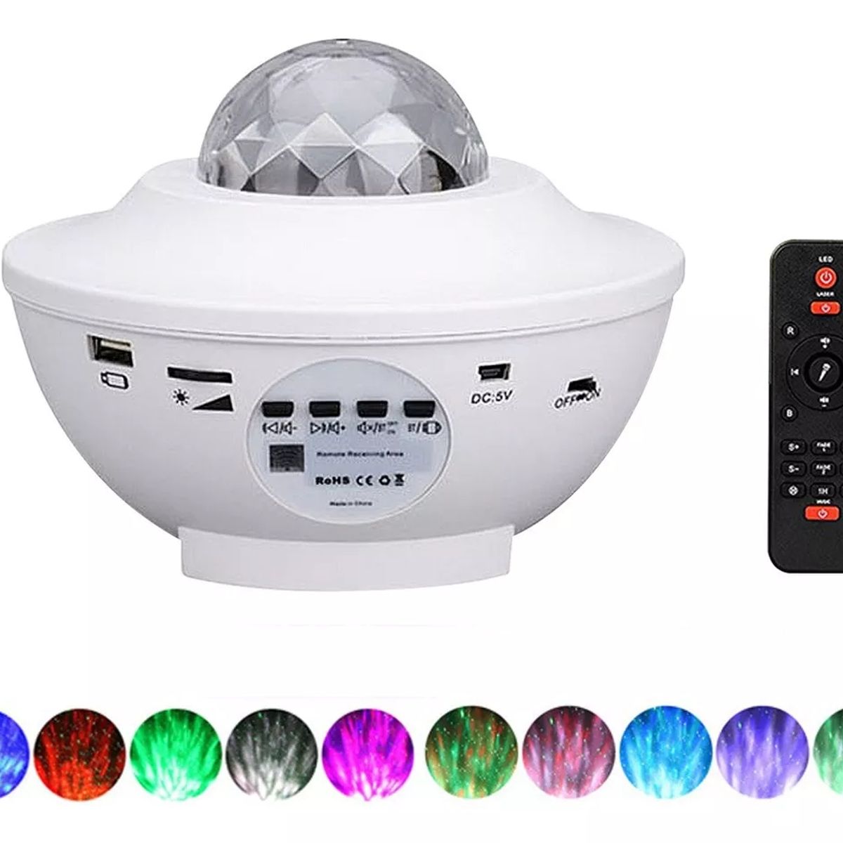 GENERICO - Proyector Estrellas Led Bluetooth Musica Lampara Dormitorio