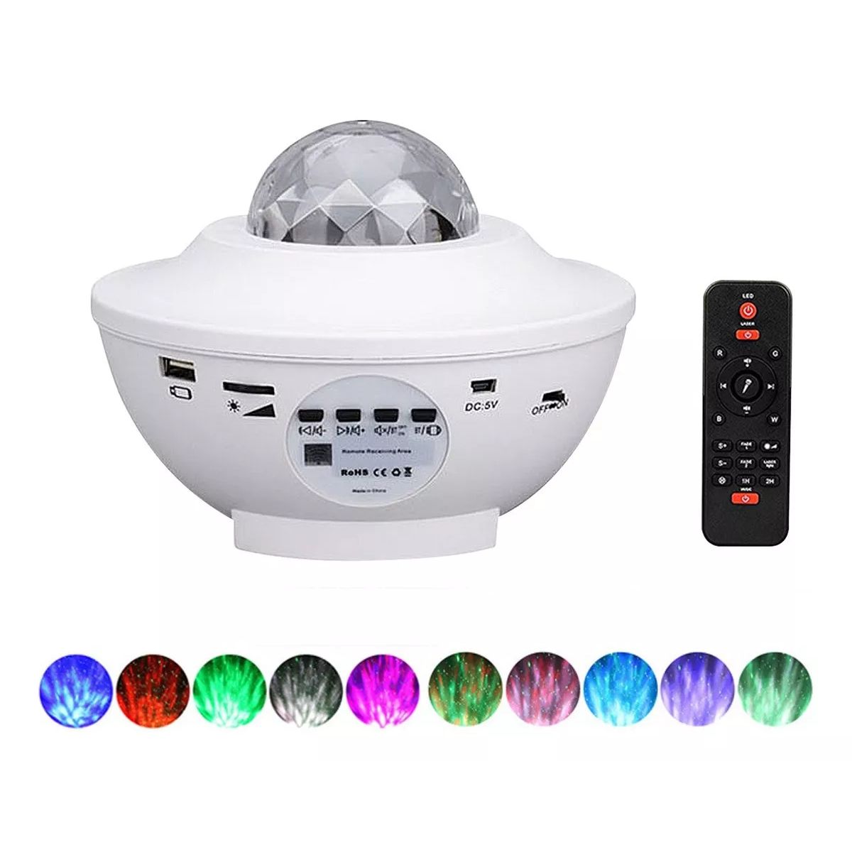 GENERICO - Proyector Estrellas Led Bluetooth Musica Lampara Dormitorio
