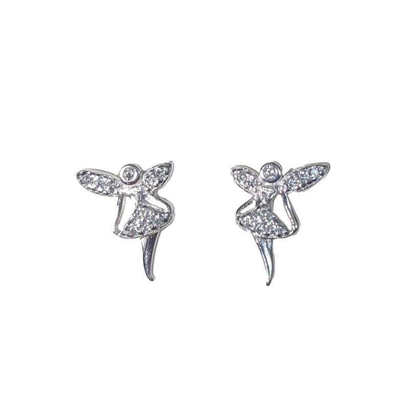 ANDREA COGGIOLA JOYAS - Aros Hada Circón Mini Plata fina 925