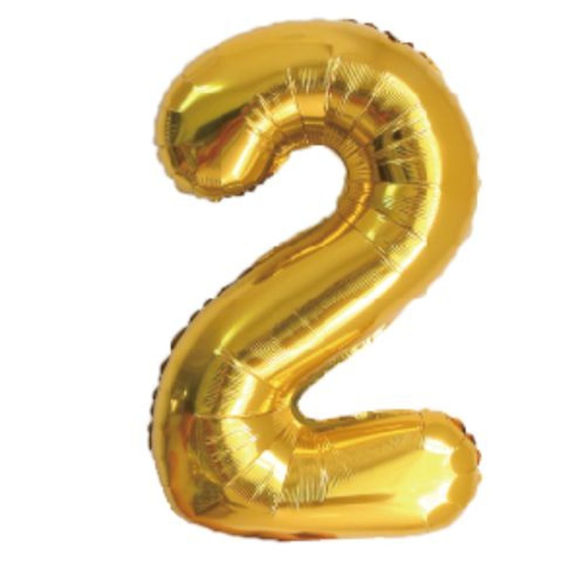 GENERICO - Globos Diseño Numero 2 Color Dorado 80 Cm